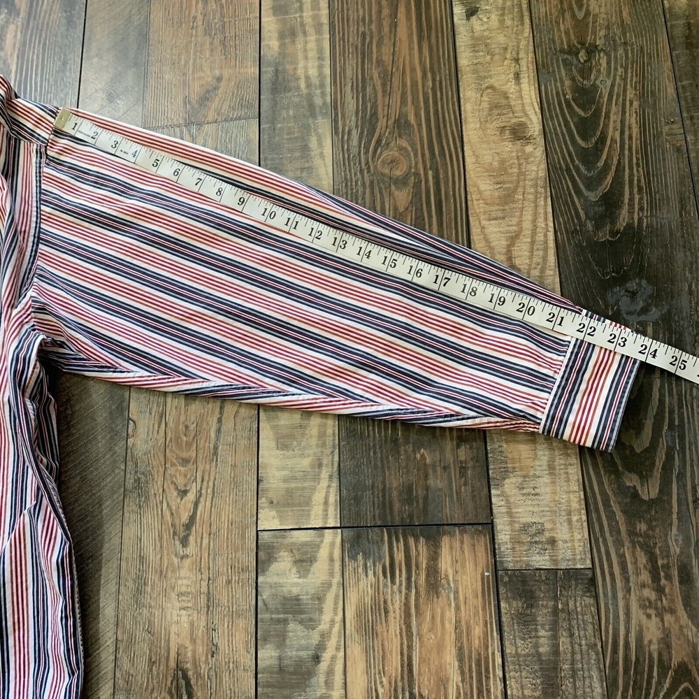 Tommy Hilfiger Men’s Large Dress Shirt Long Sleeve Vintage Logo Button Up Casual - Picture 5 of 12